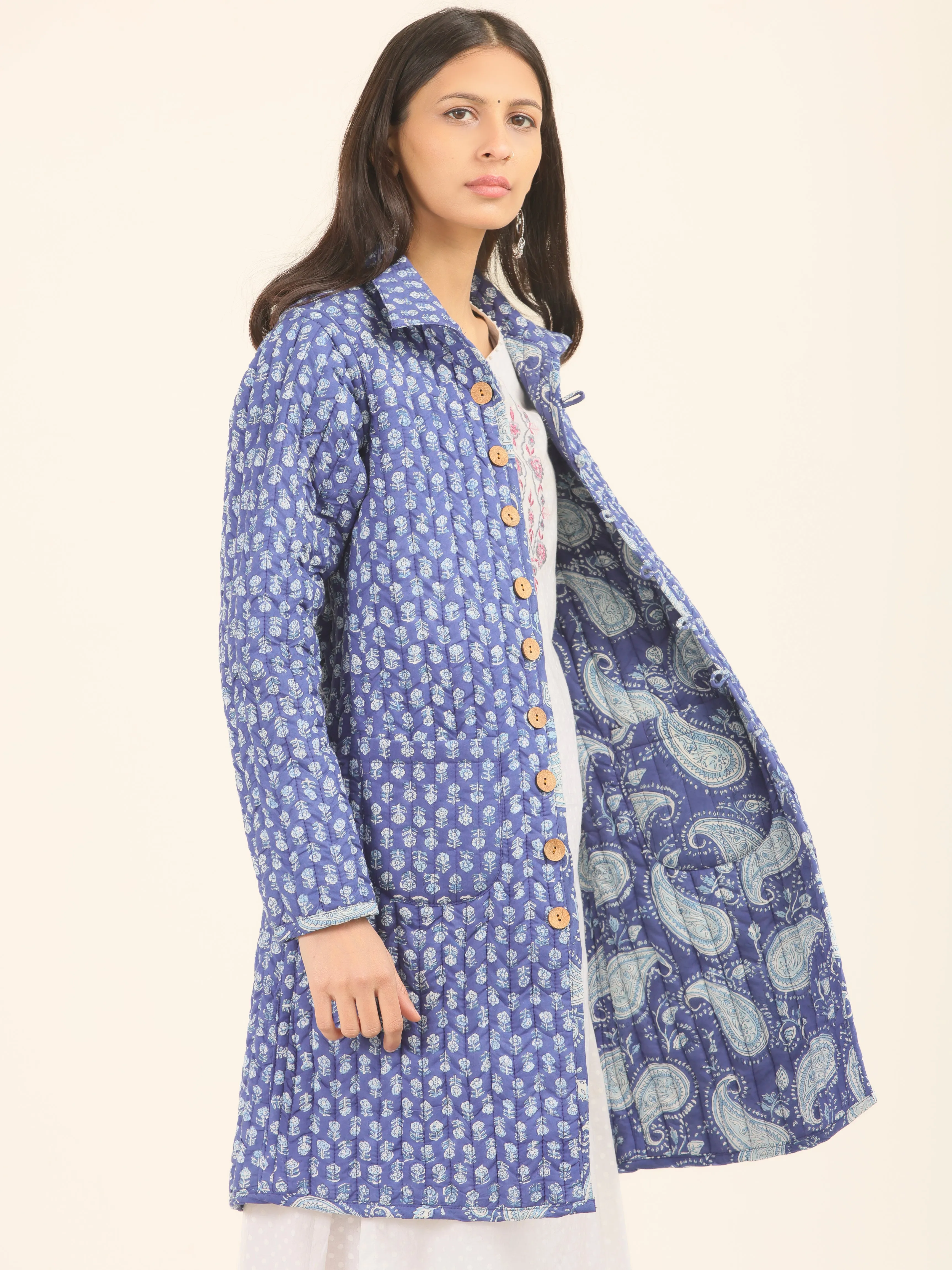 Shishir Saiya Quilted Reversible Jacket