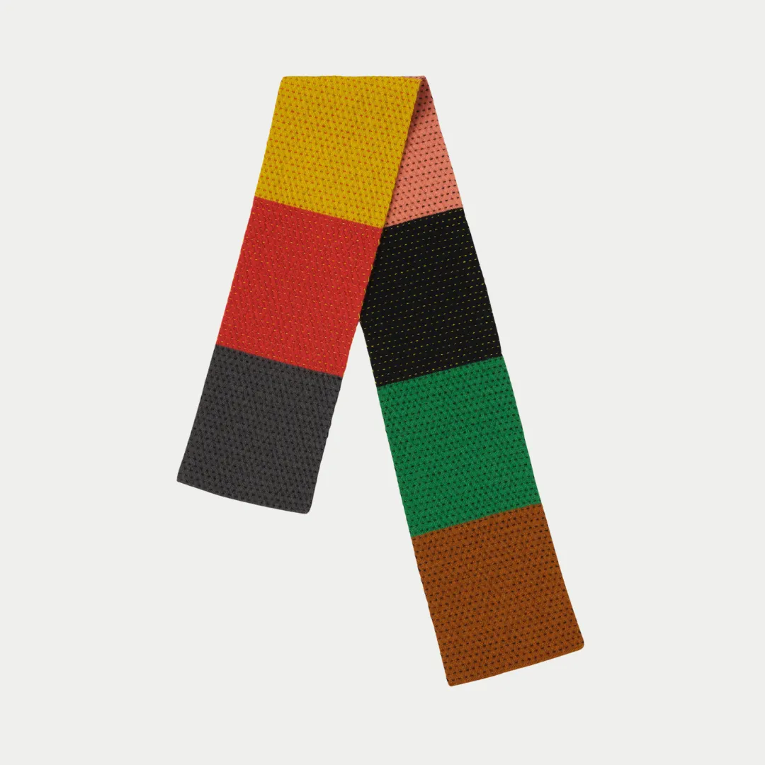 Small Colourblock Stitched Scarf - Multicolour