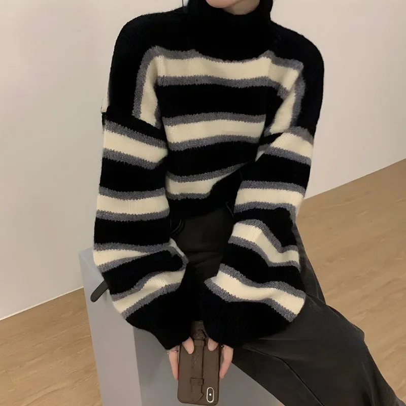 Striped Cropped Sweater