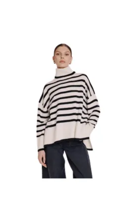 Striped Turtleneck Sweater