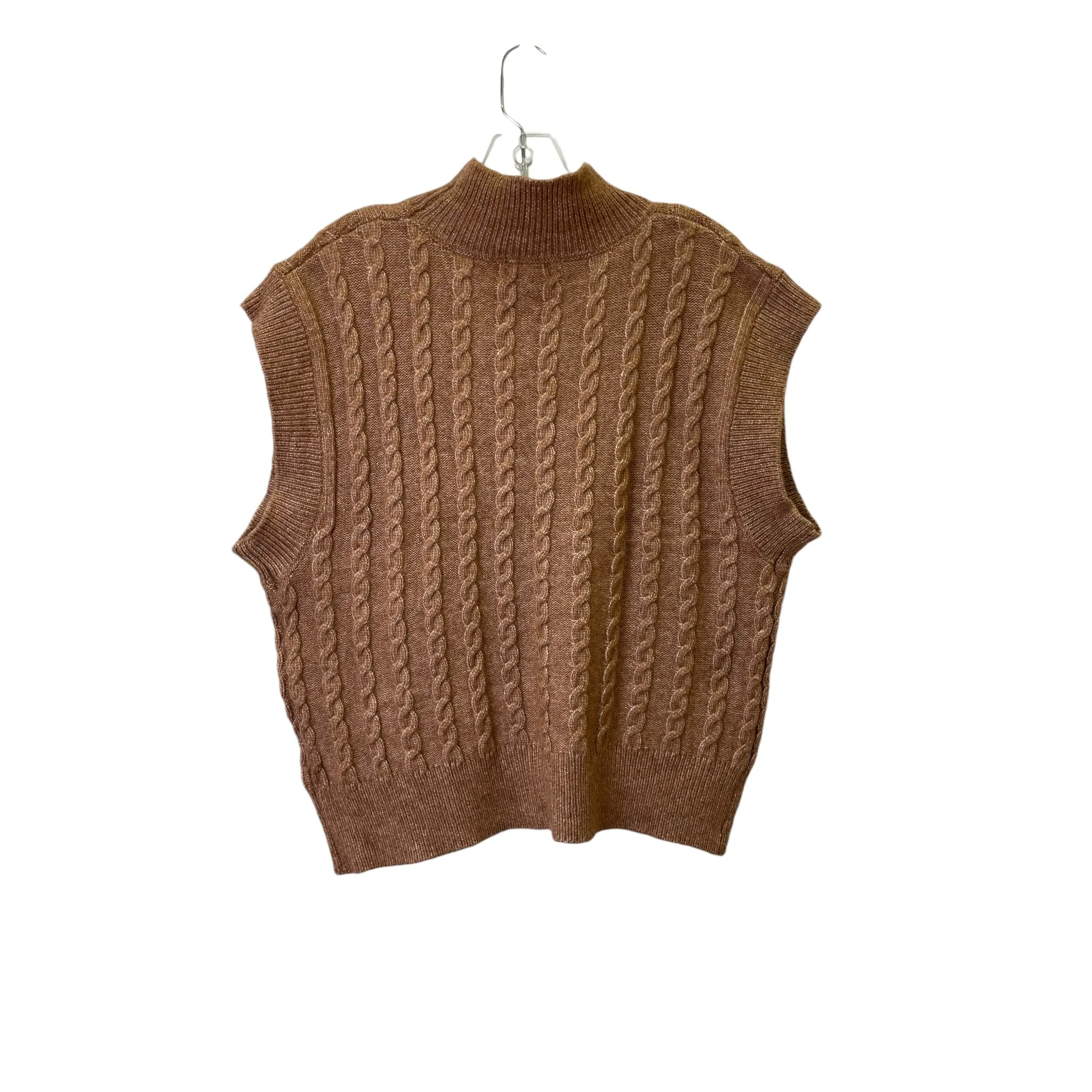 Vest Sweater By Cupcakes And Cashmere In Tan, Size:M