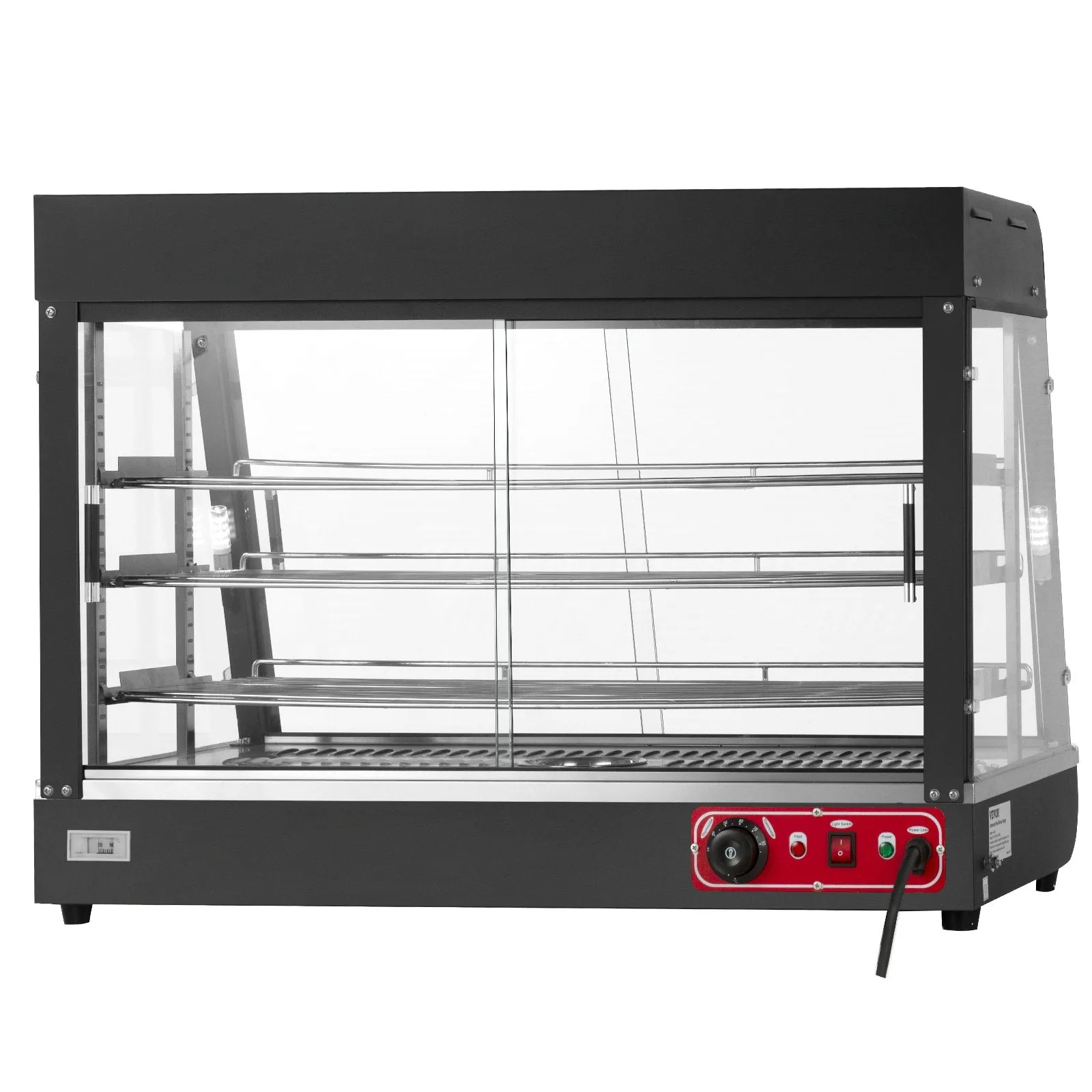 Vevor 3-Tier Commercial Food Warmer 35-Inch Countertop Cabinet with Water Tray 1800W New