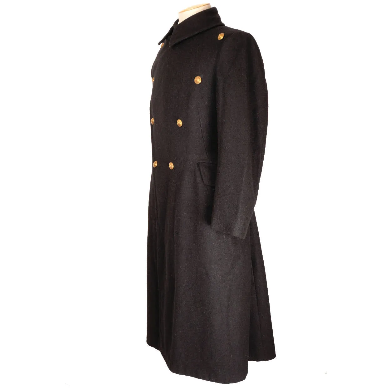 Vintage 1940s Royal Military College of Canada RMC Wool Great Coat - 1949