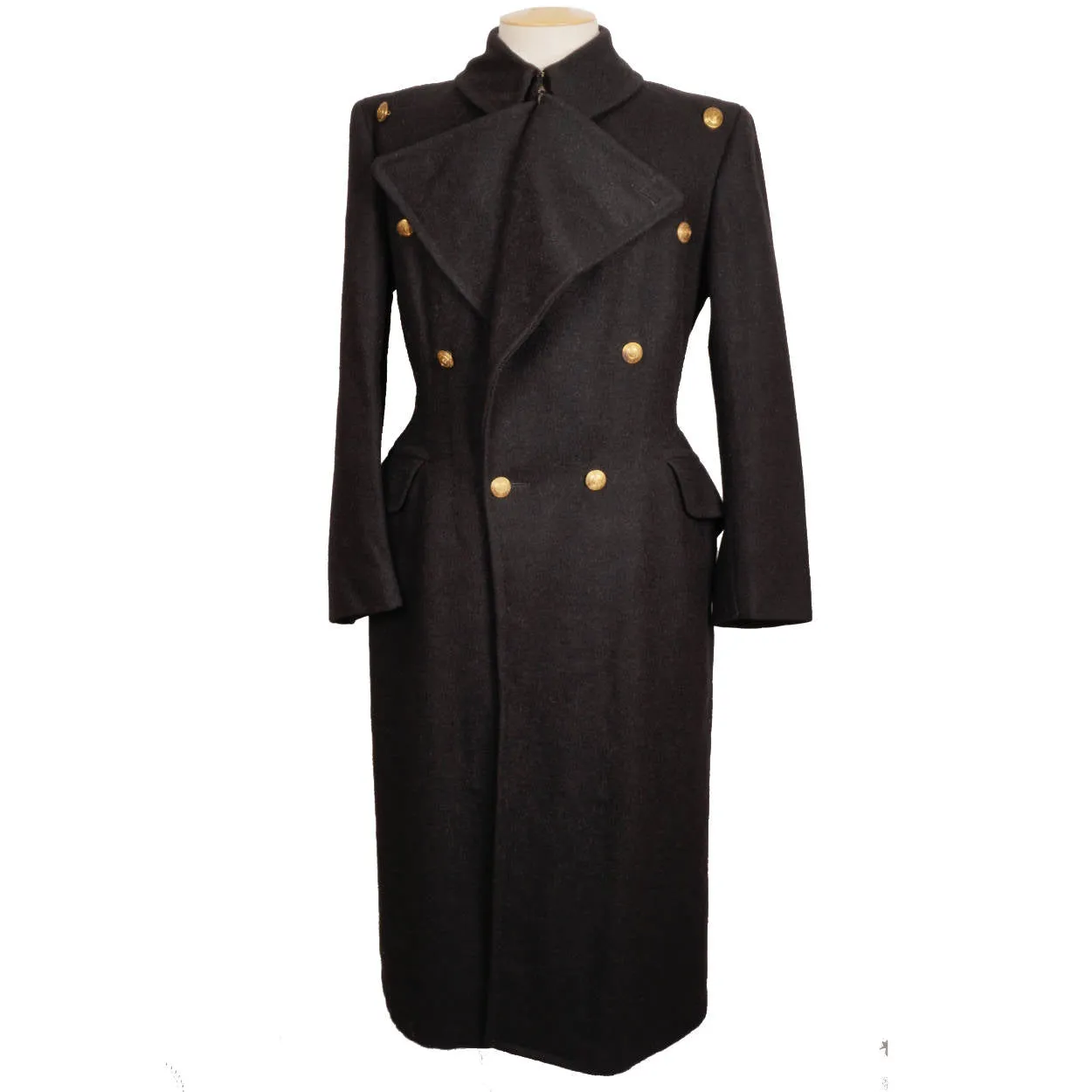 Vintage 1940s Royal Military College of Canada RMC Wool Great Coat - 1949