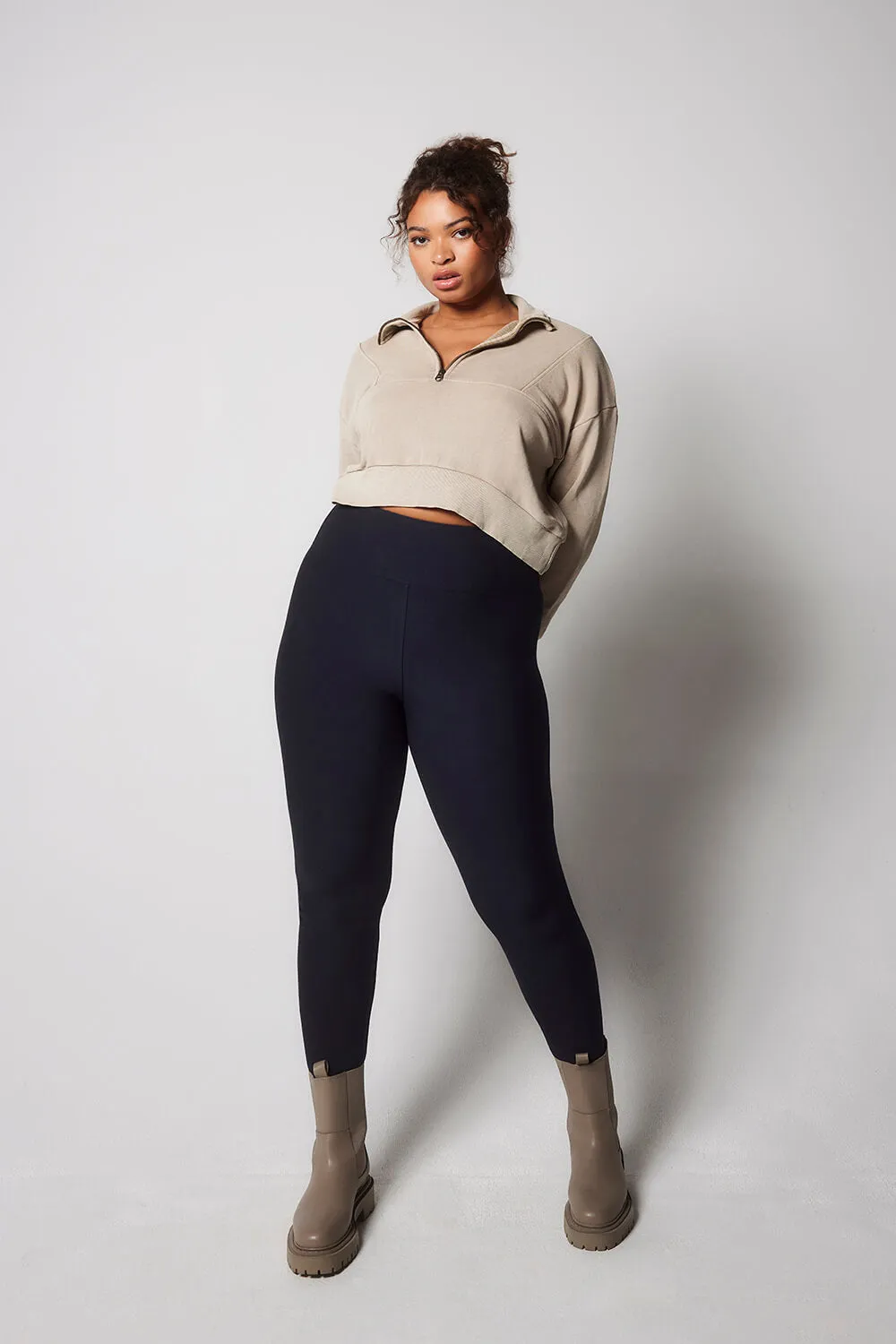 Winter Everyday High Waisted Leggings - Vintage Navy