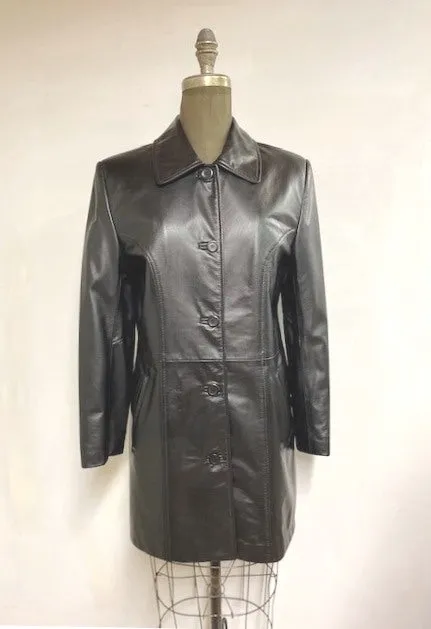 Women's Leather Jacket- Style #AB107BC