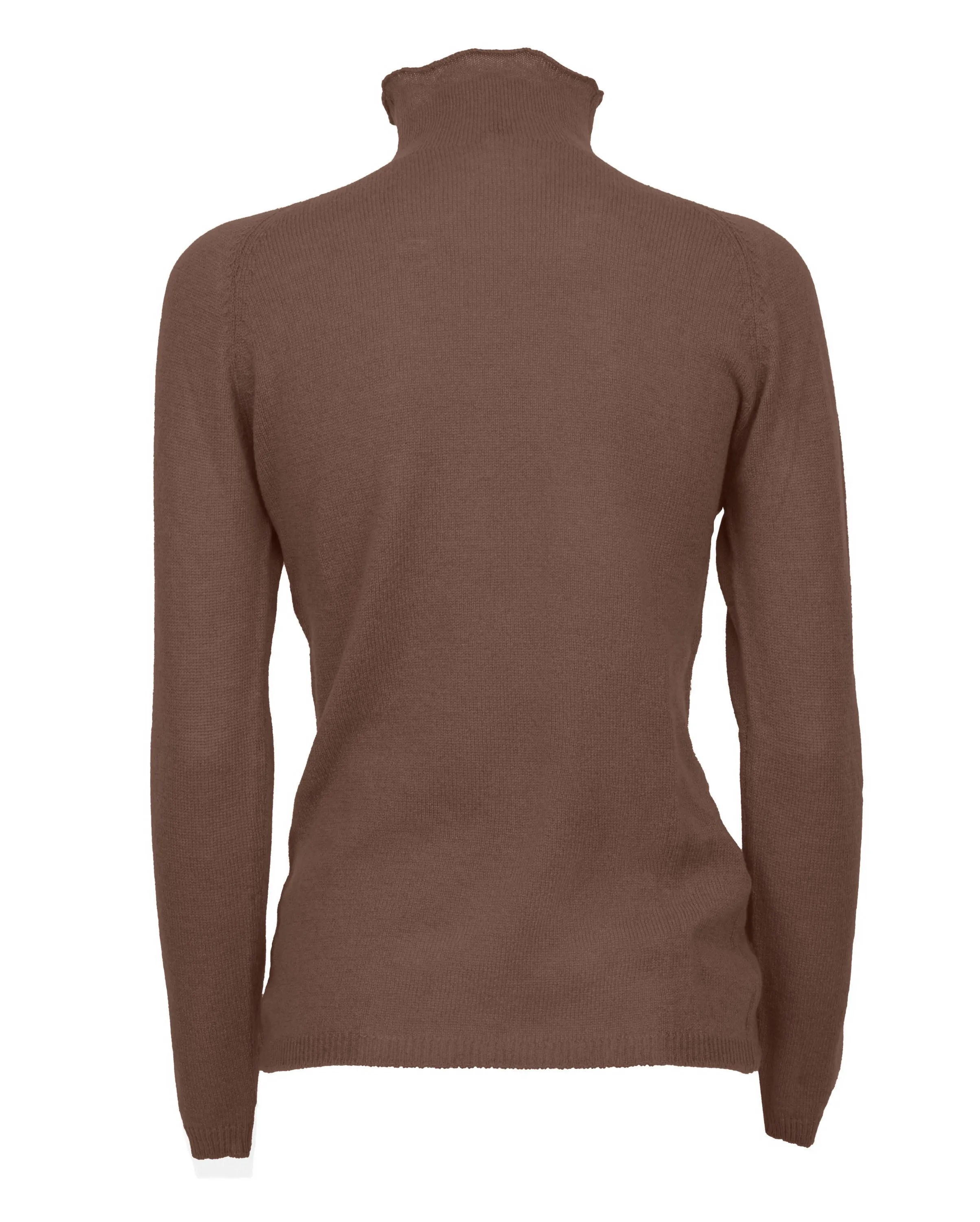 Women's Ultralight Cashmere Raglan Turtleneck Brown