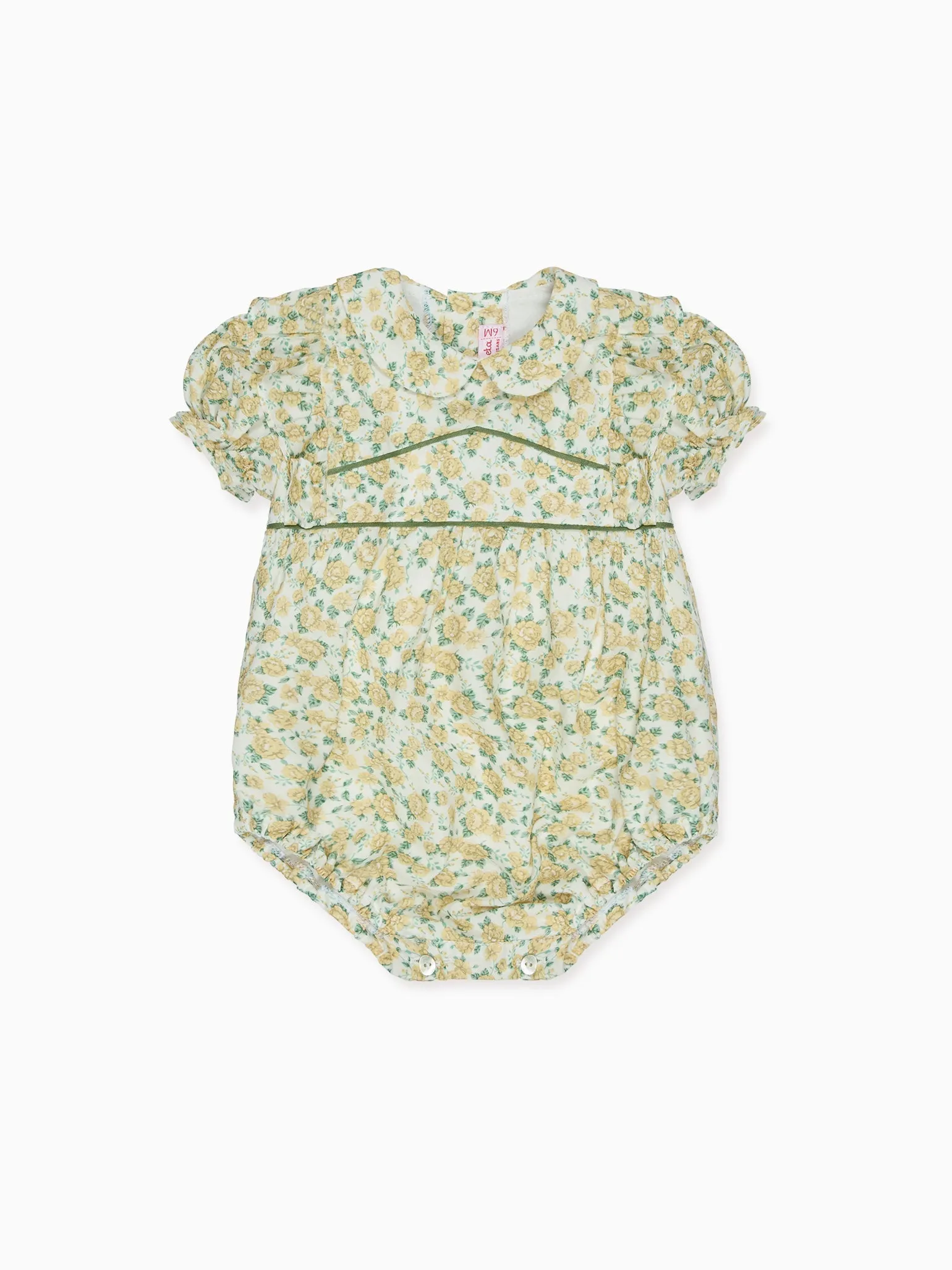 Yellow Floral Angelica Baby Girl Romper